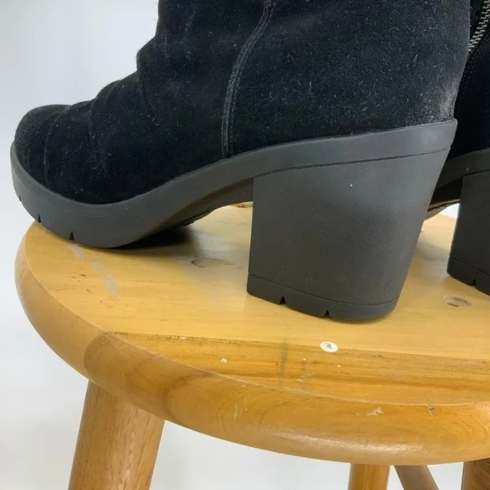 Bussola Bucharest suede chunky heel platform boot 11